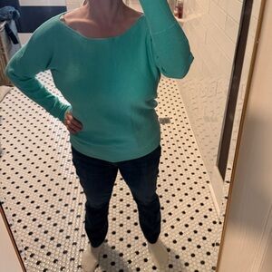 Women's Teal Crew Neck Sweater Brand New With Tags